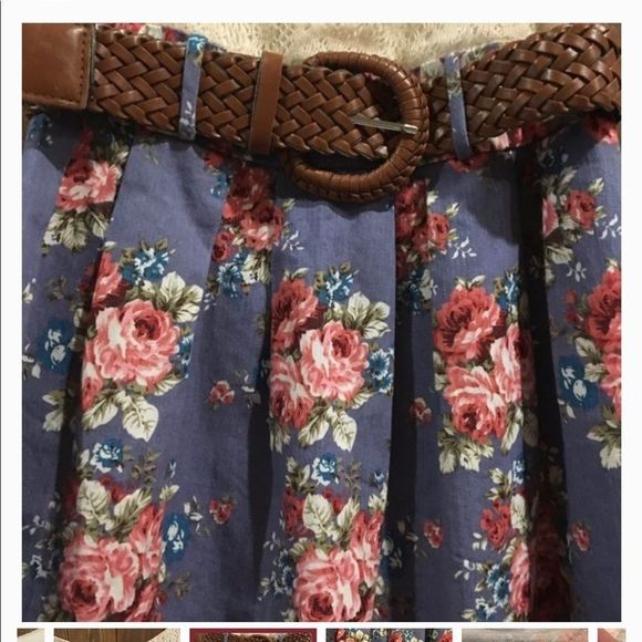 Delia's Juniors Womens Floral A-Line Dress with Lace Detail. Beautiful! - Picture 3 of 4